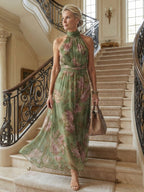 Mirelle | Abito Midi con Scollo Halter Arricciato