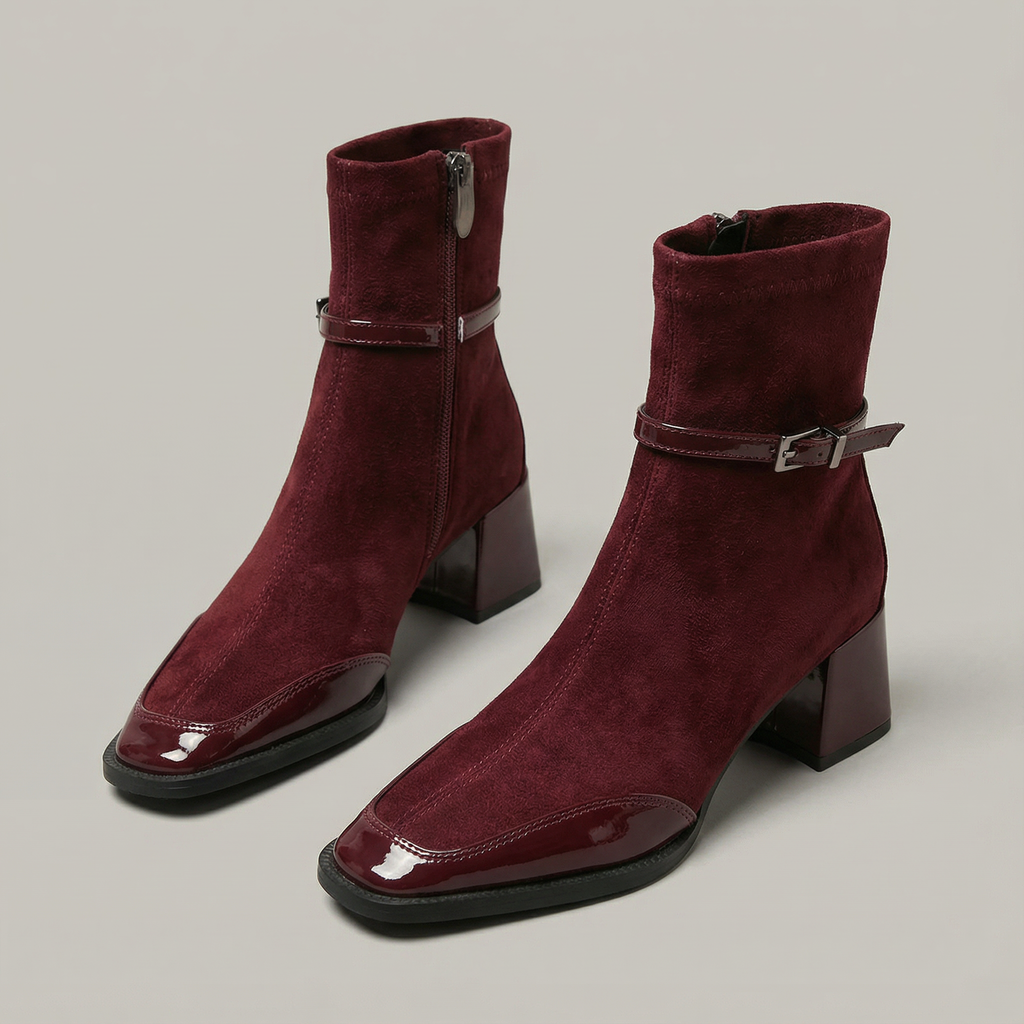 Romany | Stivaletti Eleganti in Eco-Suede con Tacco Medio