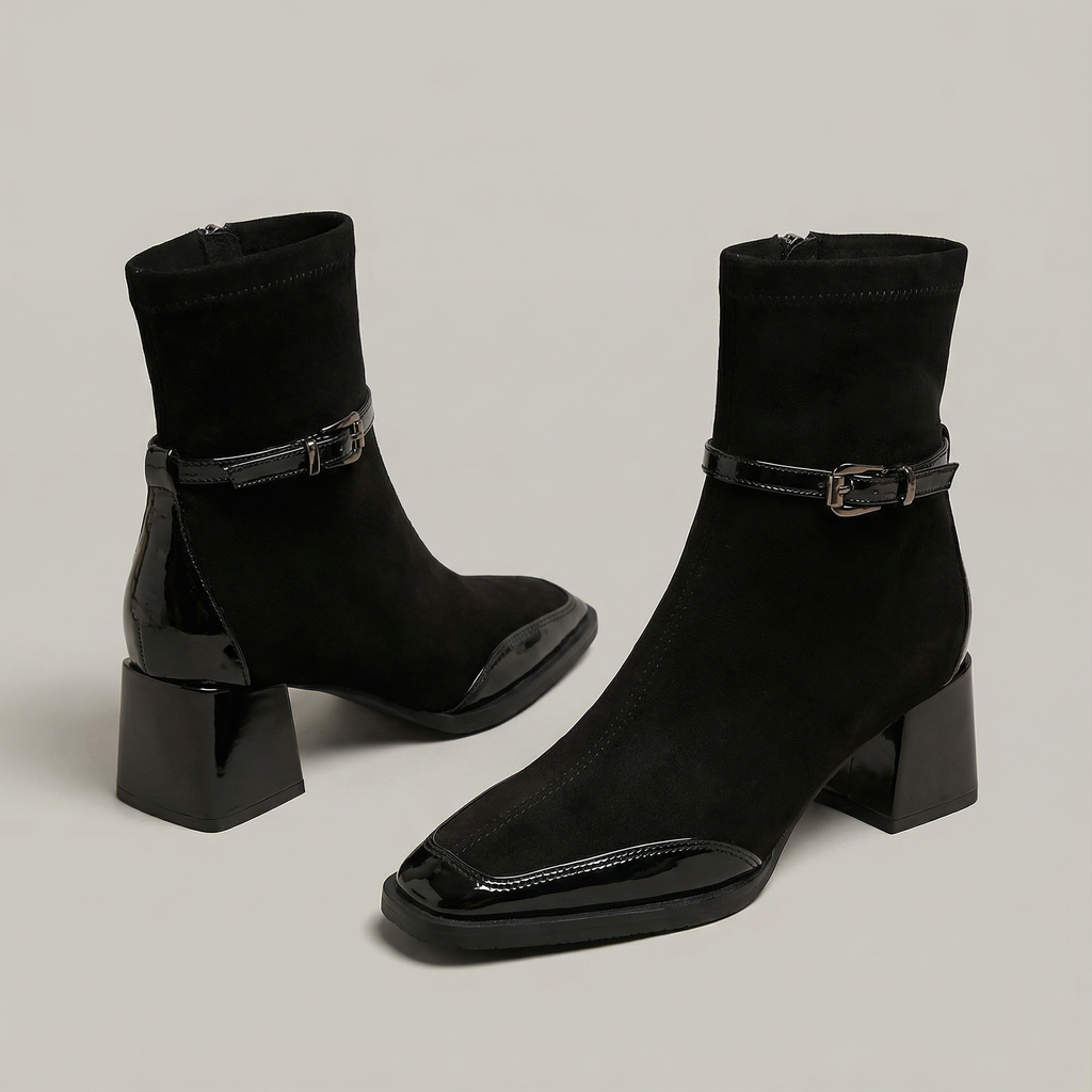 Romany | Stivaletti Eleganti in Eco-Suede con Tacco Medio