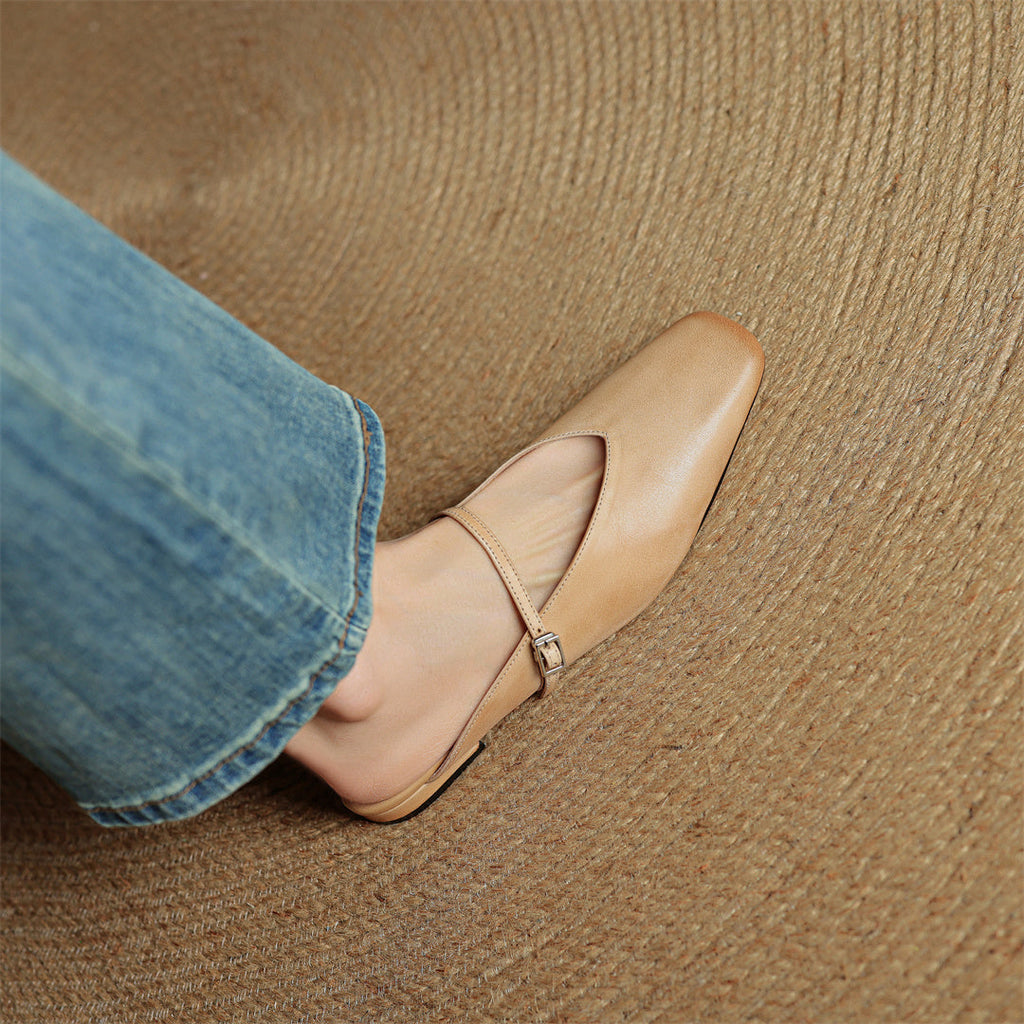 Carol | Mules Mary Jane a Punta Quadrata