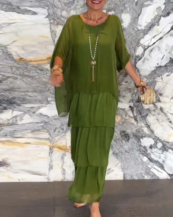 Ortensia | Abito Maxi Eleganza a Balze