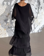 Ortensia | Abito Maxi Eleganza a Balze