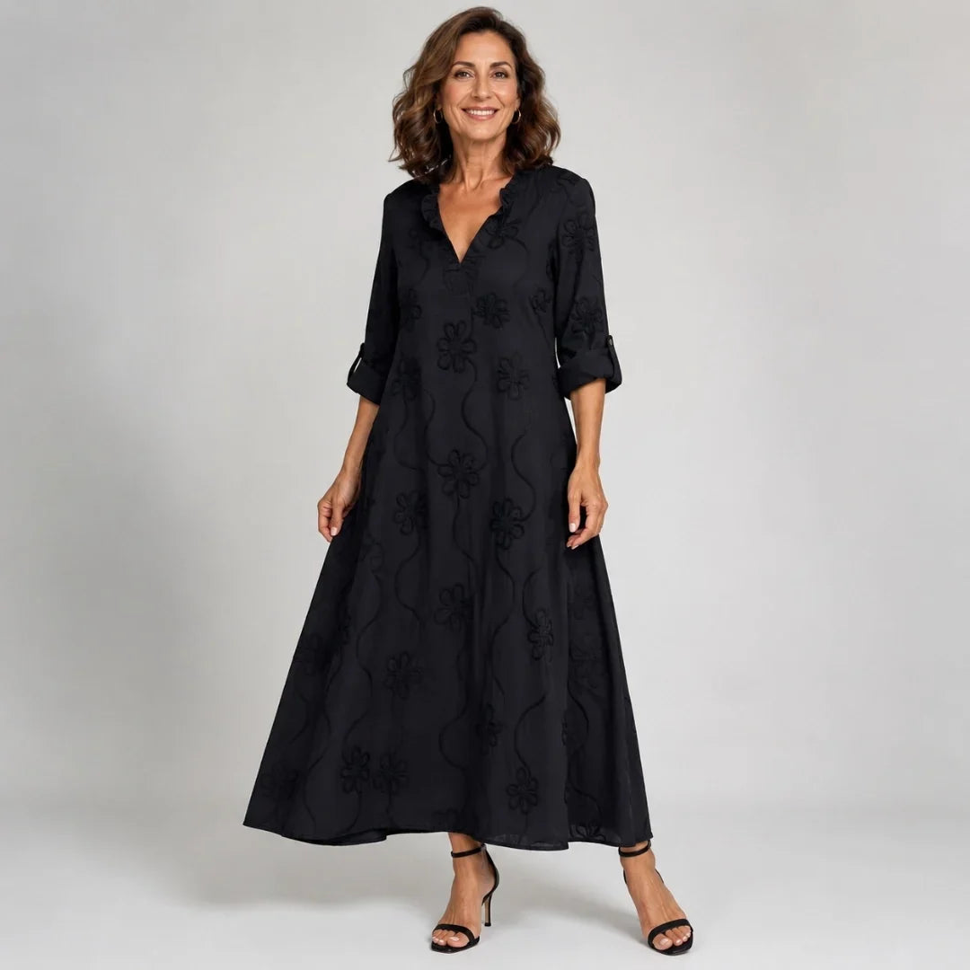 Jenny | Abito Lungo con Ricami Eleganti