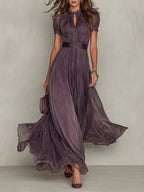 Ashley | Vestito Maxi Chiffon Vintage Elegante