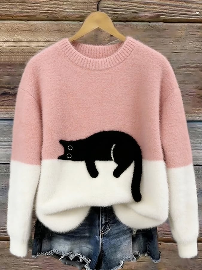 Bridget | Felpa Oversize con Grafica Gatto