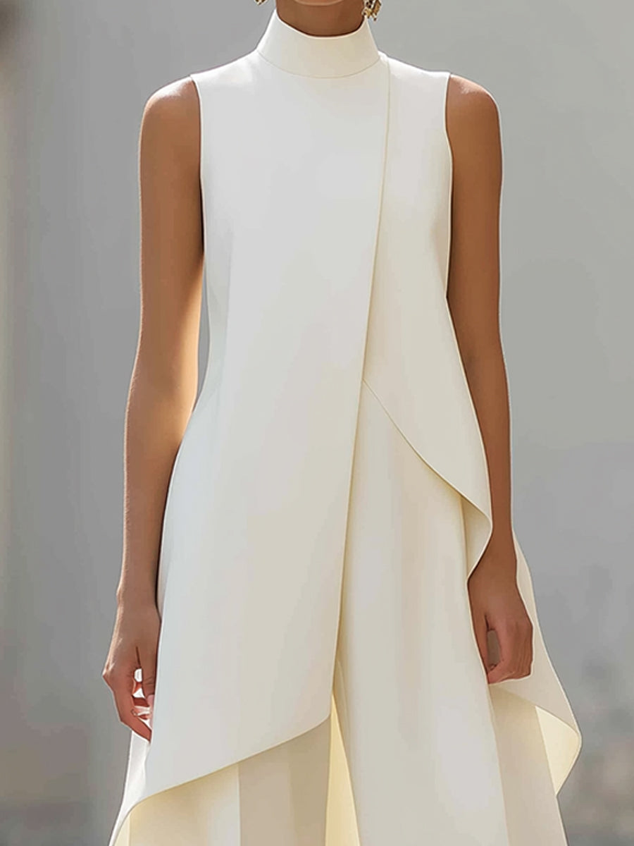 Mika | Tuta Elegante con Pannello Asimmetrico