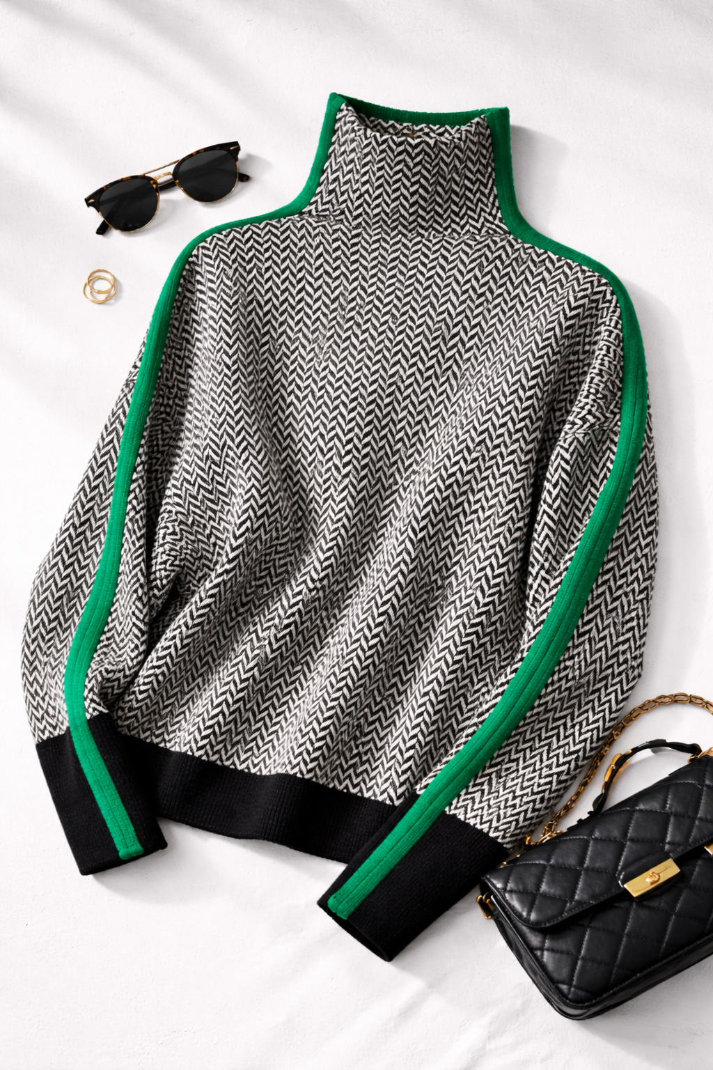Helena | Maglione a righe a contrasto