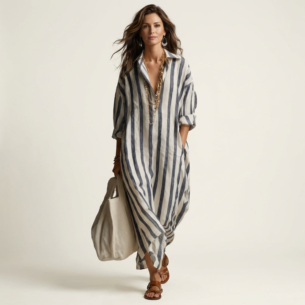 Graziella | Abito Maxi a Righe