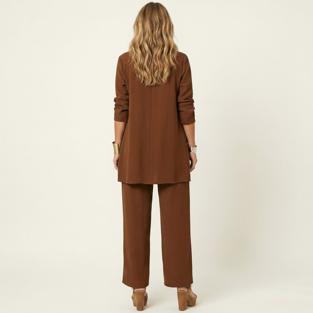 Clarissa | Completo Tre Pezzi con Pantaloni Ampi