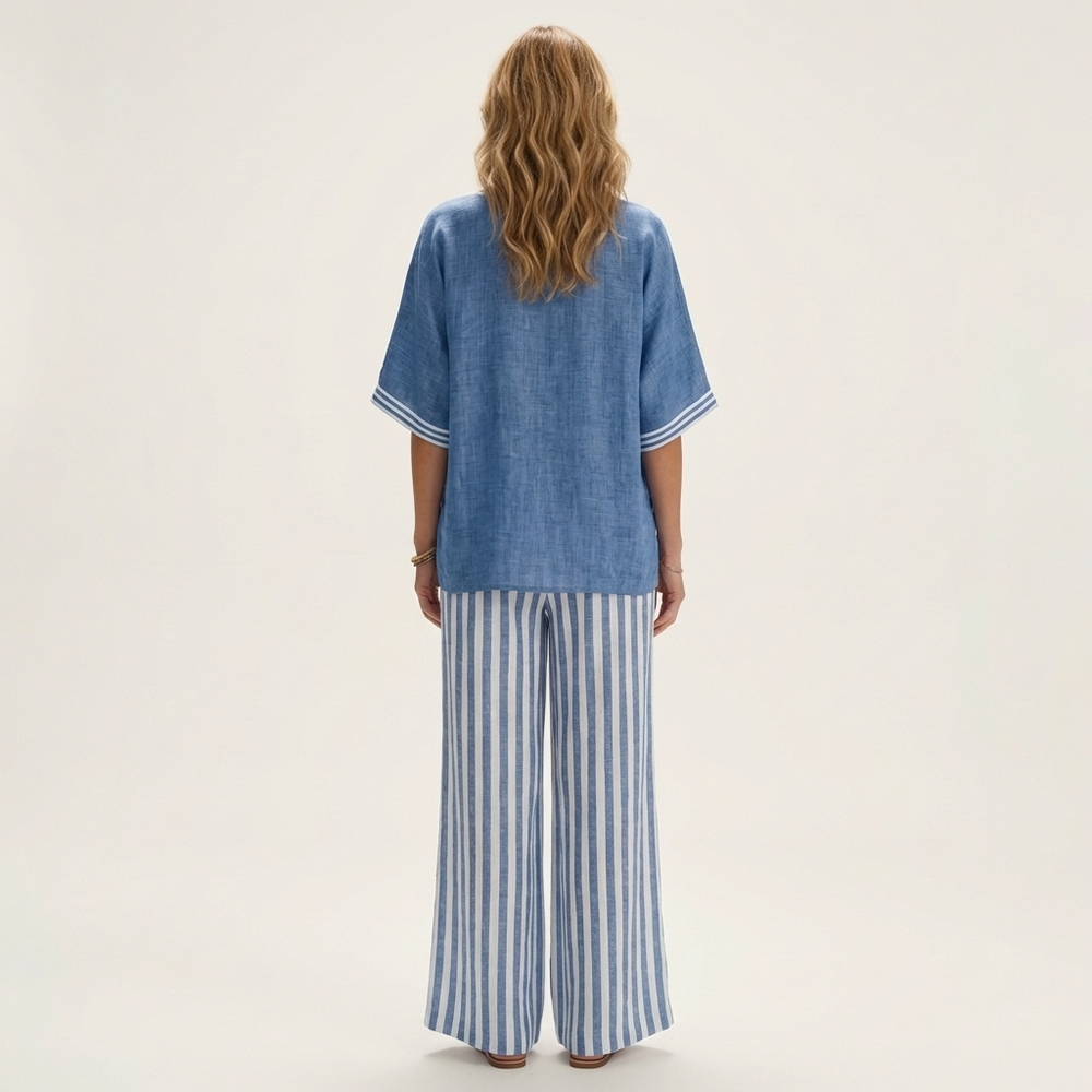 Gemma | Set Coordinato con Top e Pantaloni a Righe