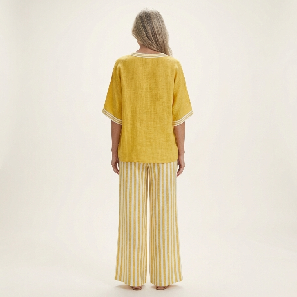 Gemma | Set Coordinato con Top e Pantaloni a Righe
