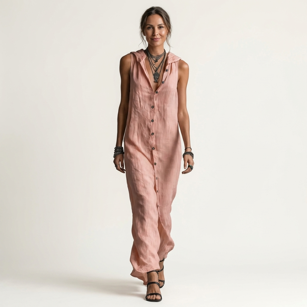 Paola | Abito Camicia Maxi Senza Maniche