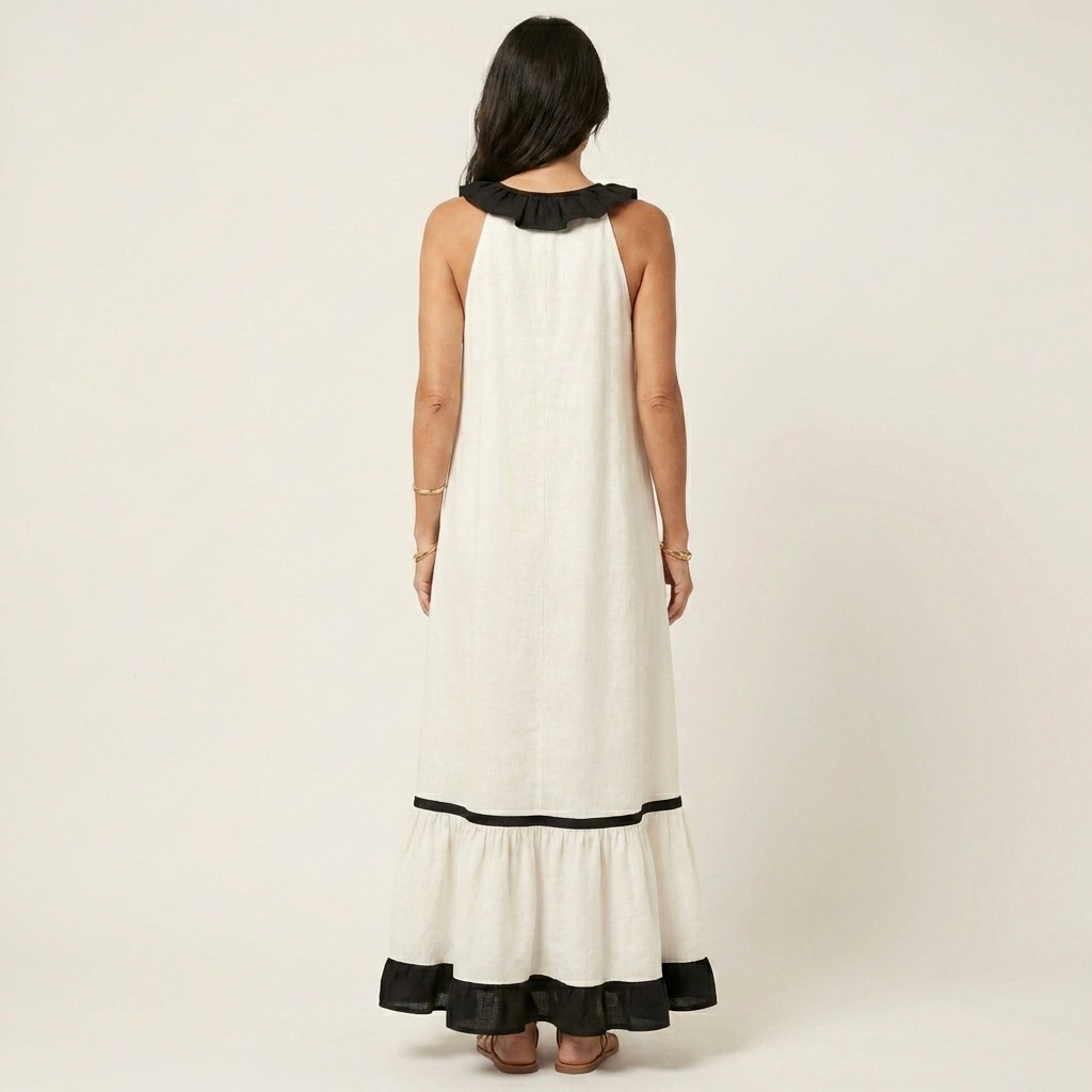 Iolanda | Abito Maxi con Volant
