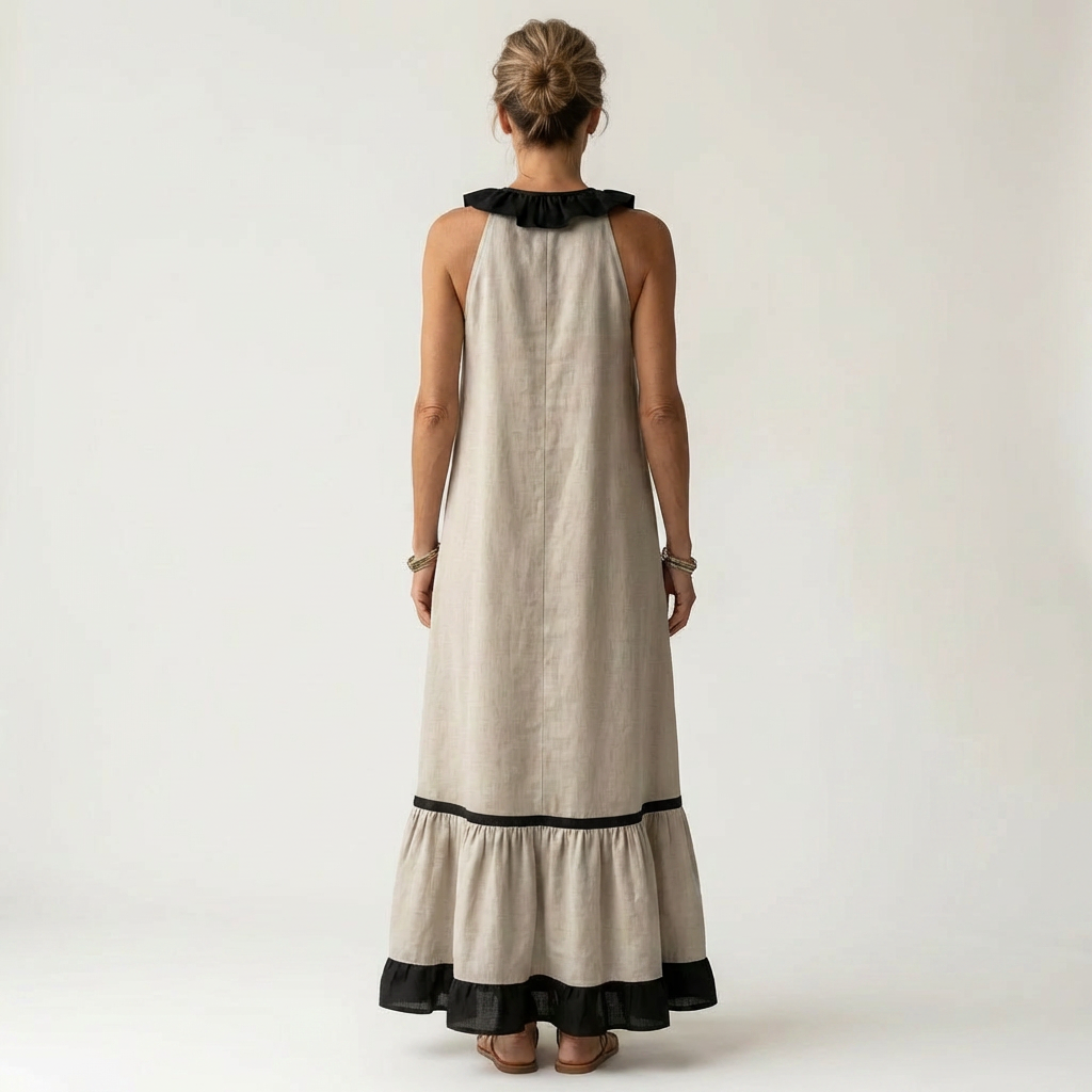 Iolanda | Abito Maxi con Volant