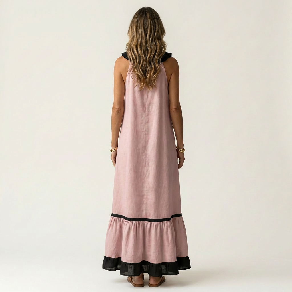 Iolanda | Abito Maxi con Volant