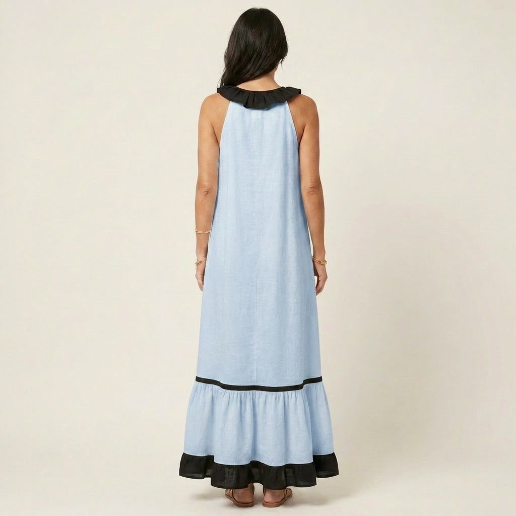 Iolanda | Abito Maxi con Volant