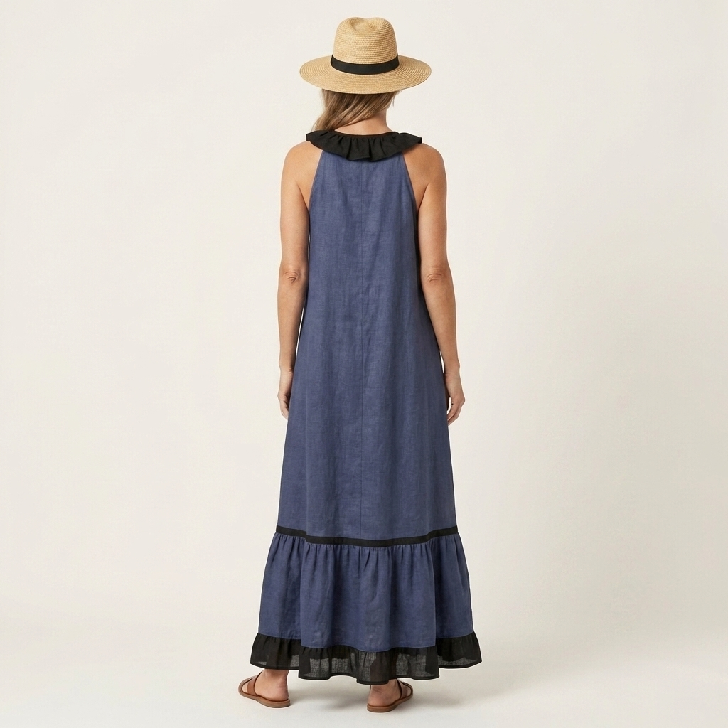 Iolanda | Abito Maxi con Volant