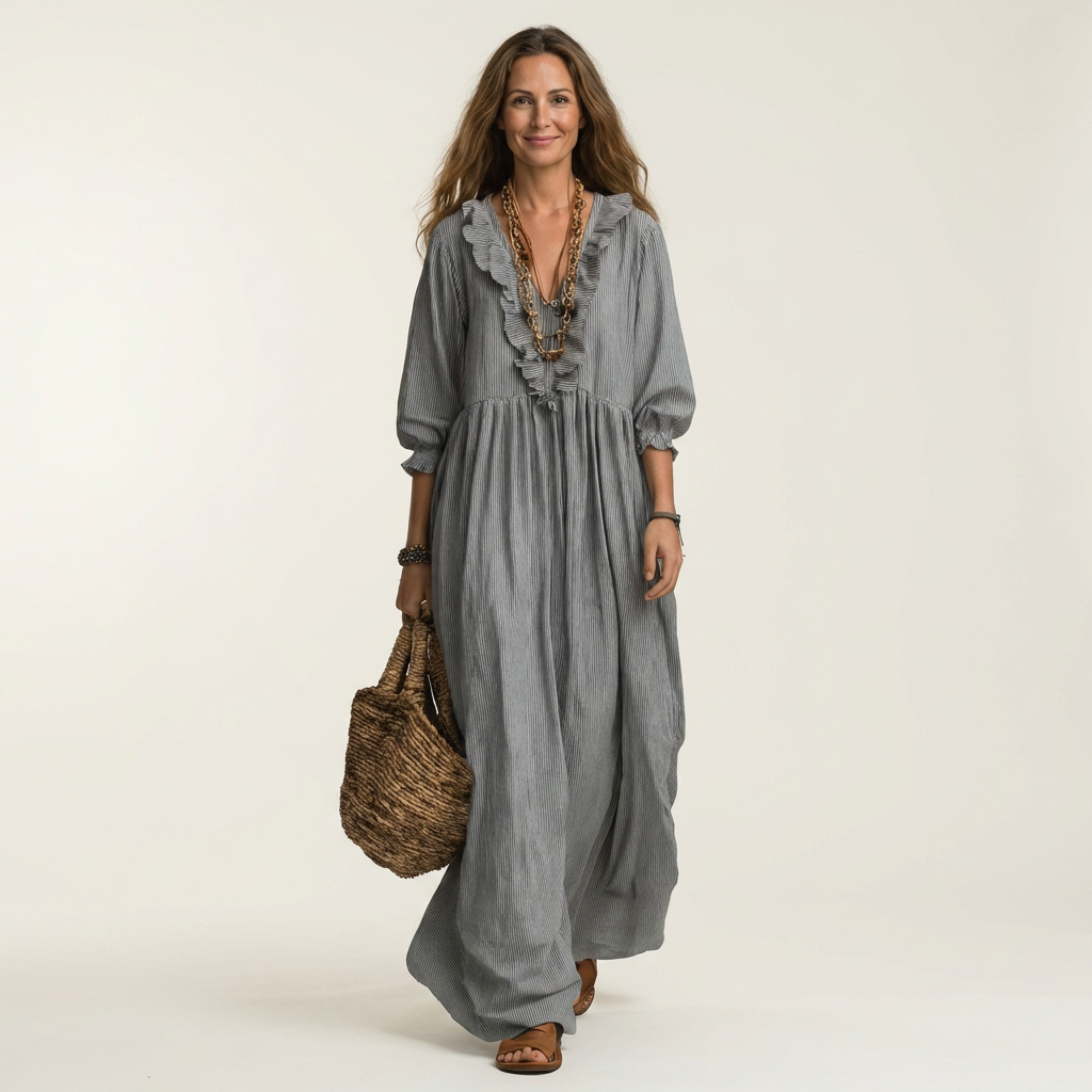 Anita | Abito Maxi con Rouches