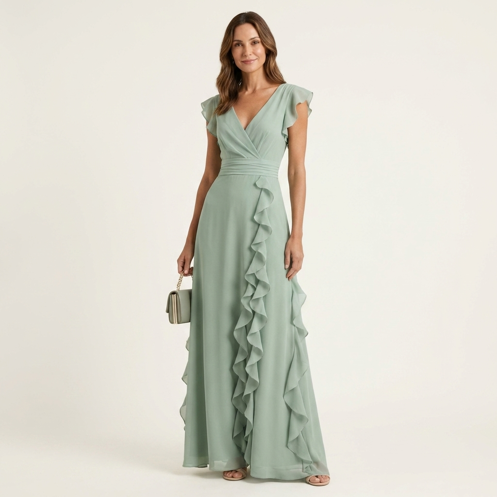 Flavia | Abito Maxi con Volant