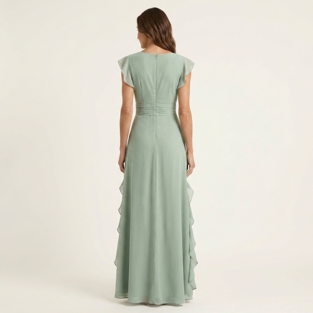Flavia | Abito Maxi con Volant