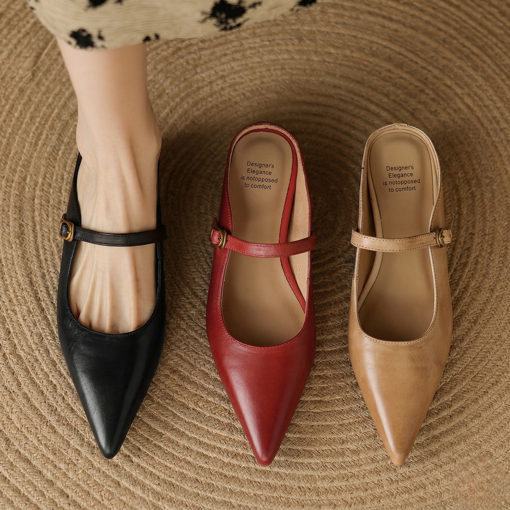 Luna | Mules Mary Jane a Punta