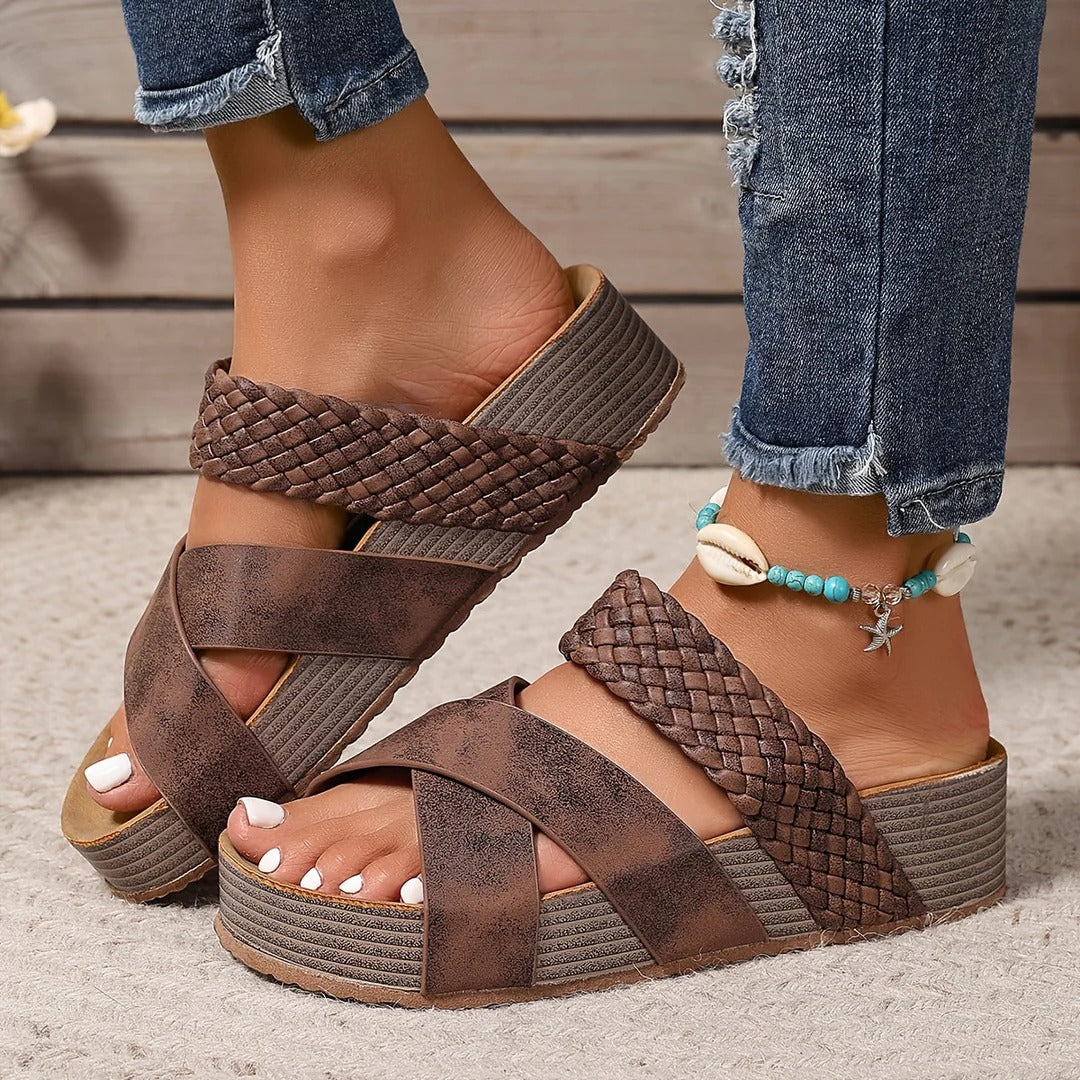 Valentine | Sandali Platform con Fasce Incrociate