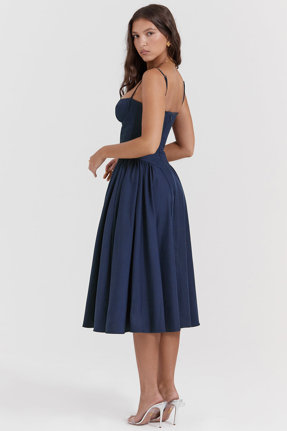 Loredina | Abito Midi con Corpetto Strutturato