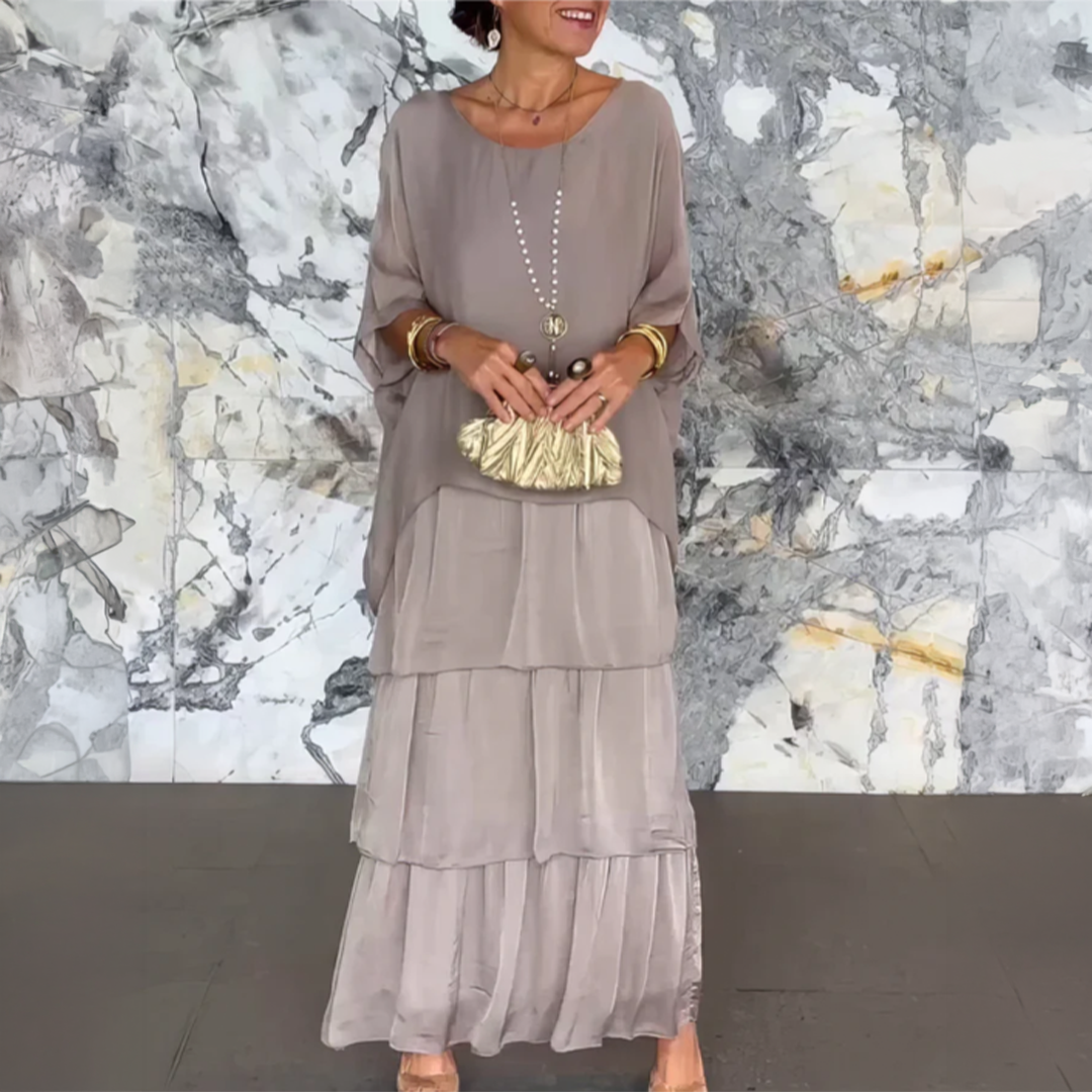 Ortensia | Abito Maxi Eleganza a Balze