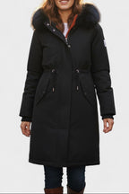 Giada | Cappotto Lungo con Cappuccio e Dettagli Chic